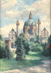 August Mandlick - Die Karlskirche in Wien