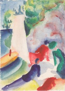 August Macke - Picknick am Strand