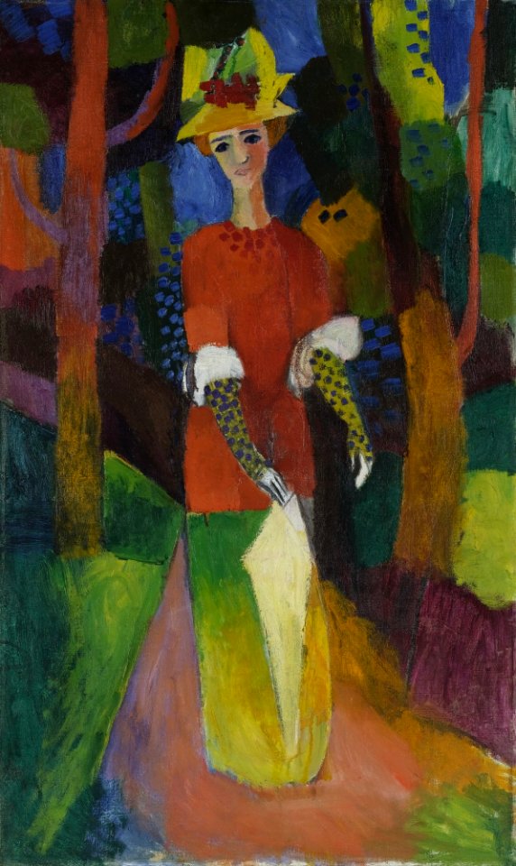 August Macke - Dame im Park