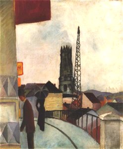 August Macke Catedral of Freiburg in the Switzerland, 1914