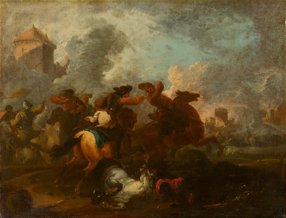 August Querfurt – okruh autora - Jazdecká bitka I. - O 237 - Slovak National Gallery