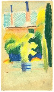 August Macke Haus im Garten 1913-14