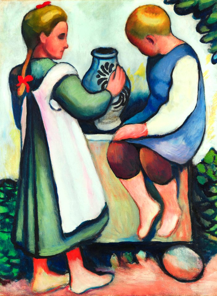 August Macke Kinder am Brunnen II 1910