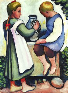 August Macke Kinder am Brunnen II 1910