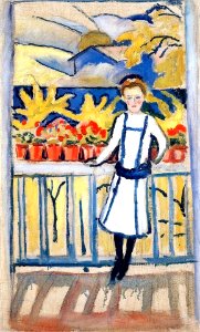 August Macke Girl on a Balcony Tegernsee 1910