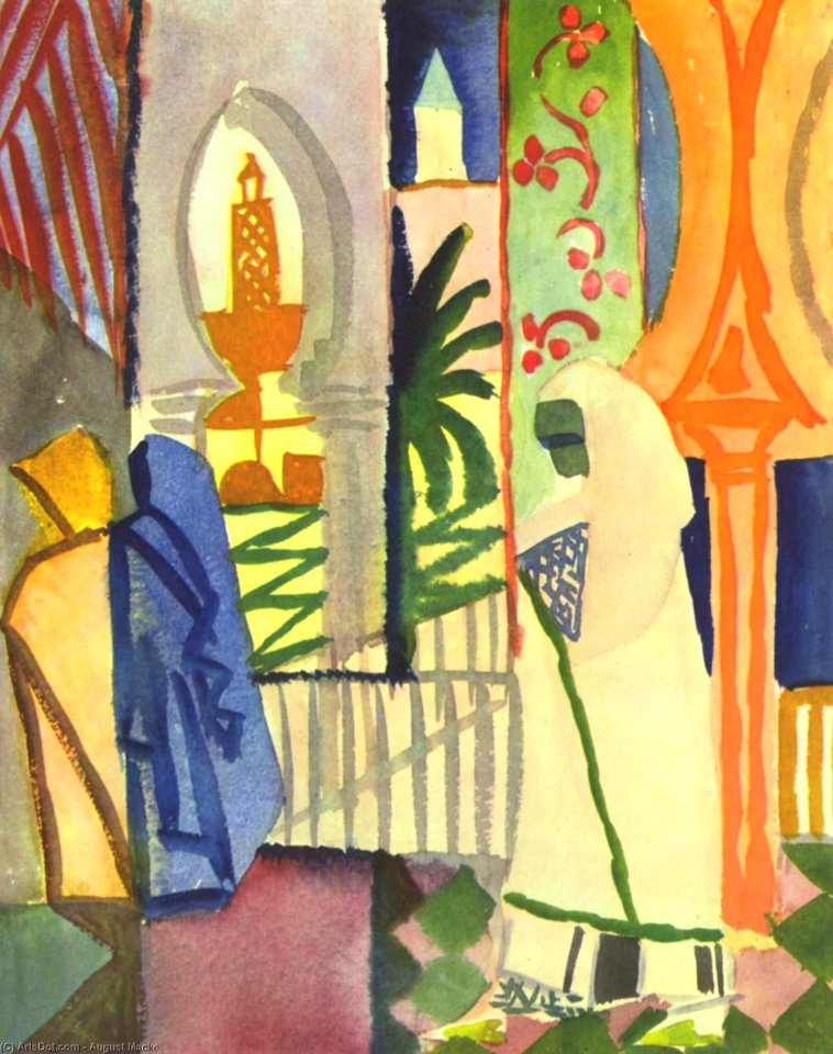 August macke-in the temple hall