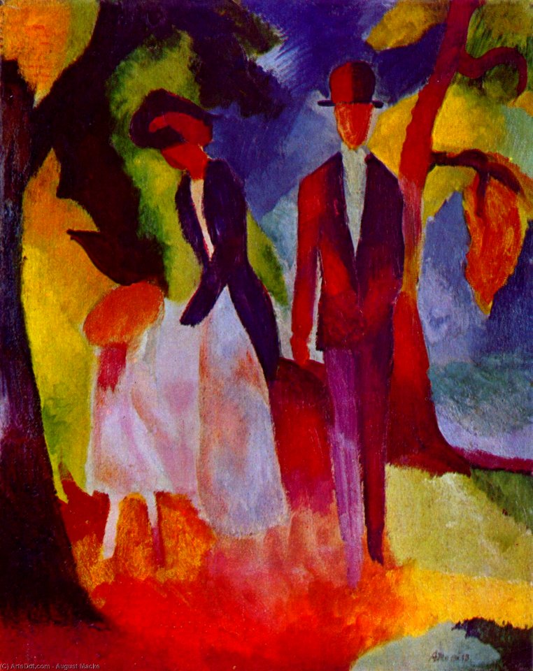 August macke-people at the blue lake