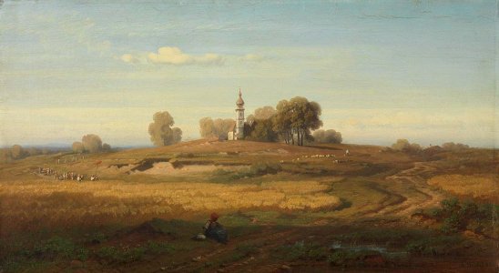 August Seidel - Oberbayerische Landschaft mit Kapelle - 14427 - Bavarian State Painting Collections