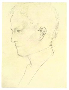 August Macke Josef Cordier im Profil 1907