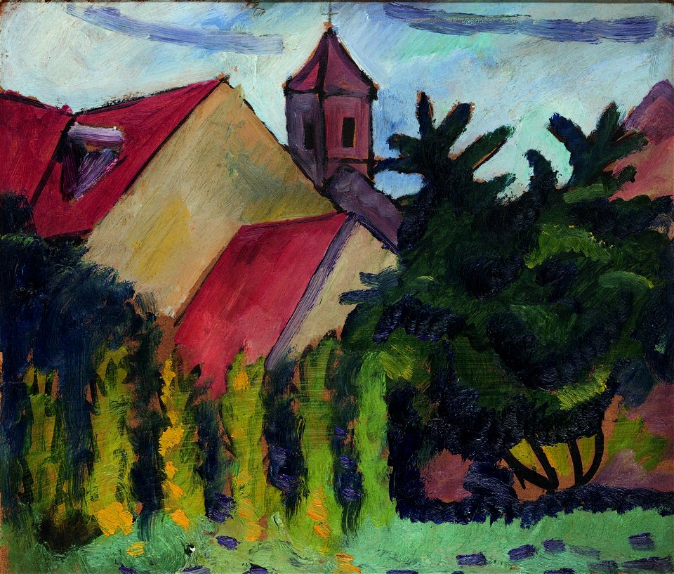 August macke kircheinkandern 1911