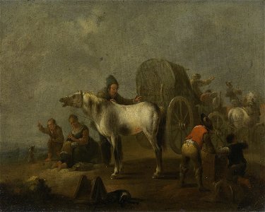 August Querfurt (Nachfolger) - Fahrendes Volk beim Aufbruch - 16465 - Bavarian State Painting Collections