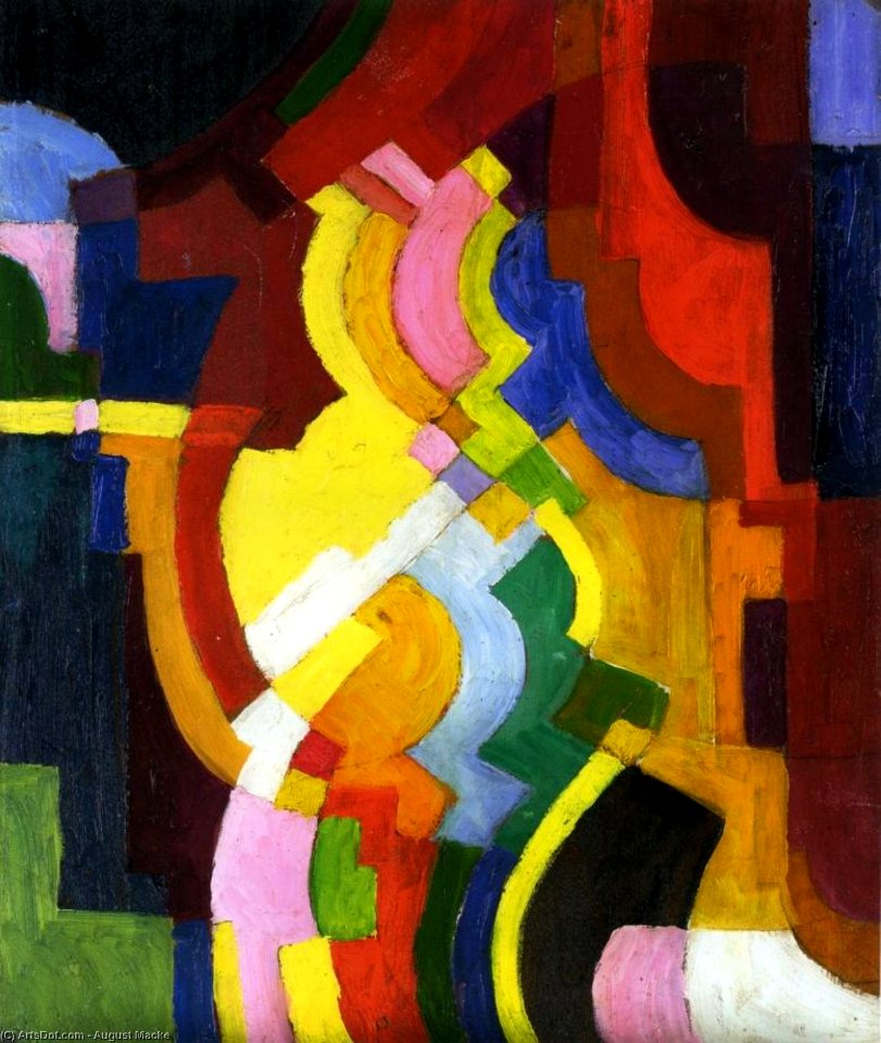 August macke-farbige formen iii