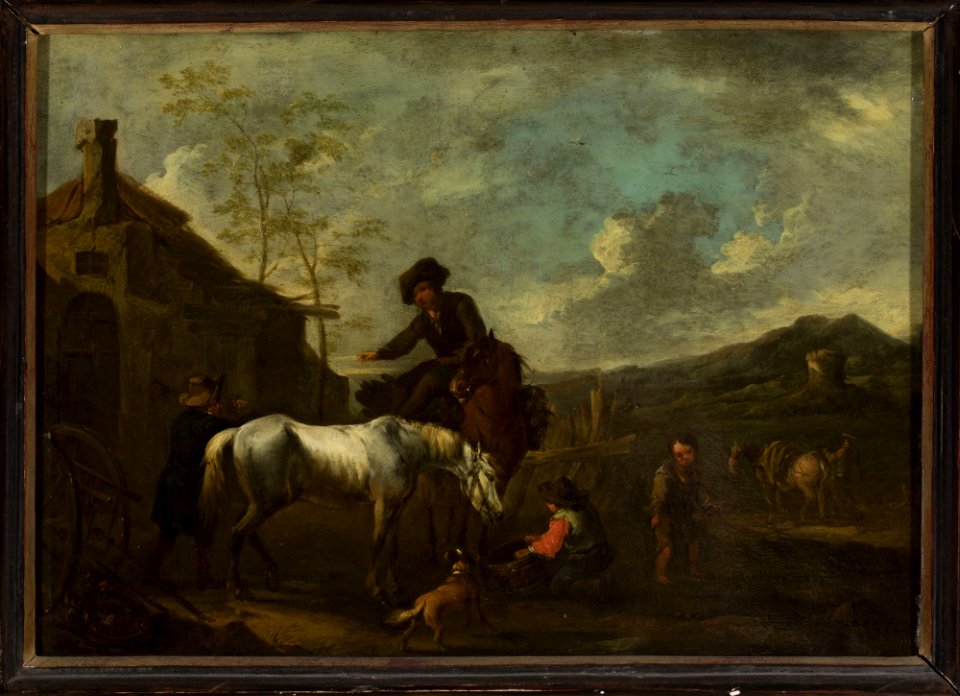 August Querfurt - Watering the horses - M.Ob.2245 MNW - National Museum in Warsaw
