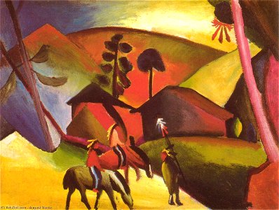 August macke-indians on horses