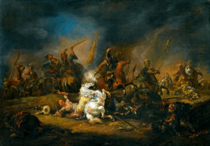 August Querfurt - Kavallerie-Gefecht zwischen Türken und Christen (02)