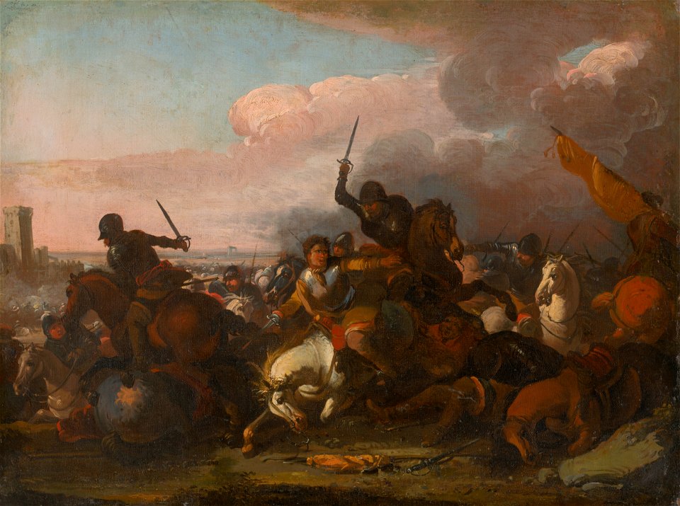 August Querfurt – okruh autora - Jazdecká bitka III. - O 239 - Slovak National Gallery