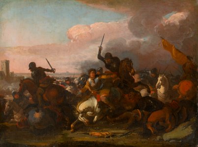 August Querfurt – okruh autora - Jazdecká bitka III. - O 239 - Slovak National Gallery