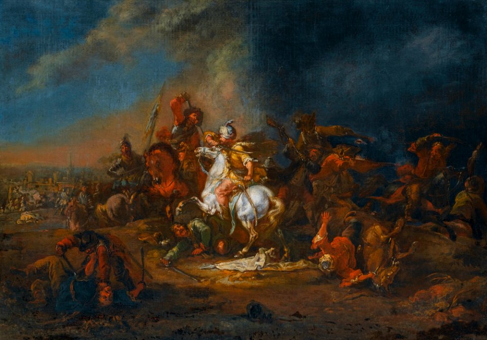 August Querfurt - Kavallerie-Gefecht zwischen Türken und Christen (01)