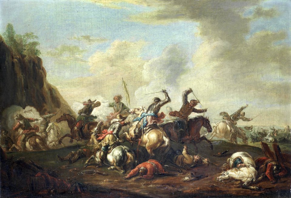 August Querfurt - Ein Reitergefecht