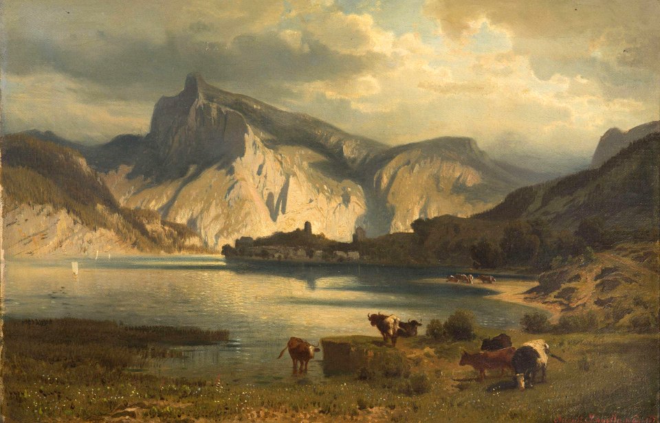 August Schaeffer - Landscape with a Lake