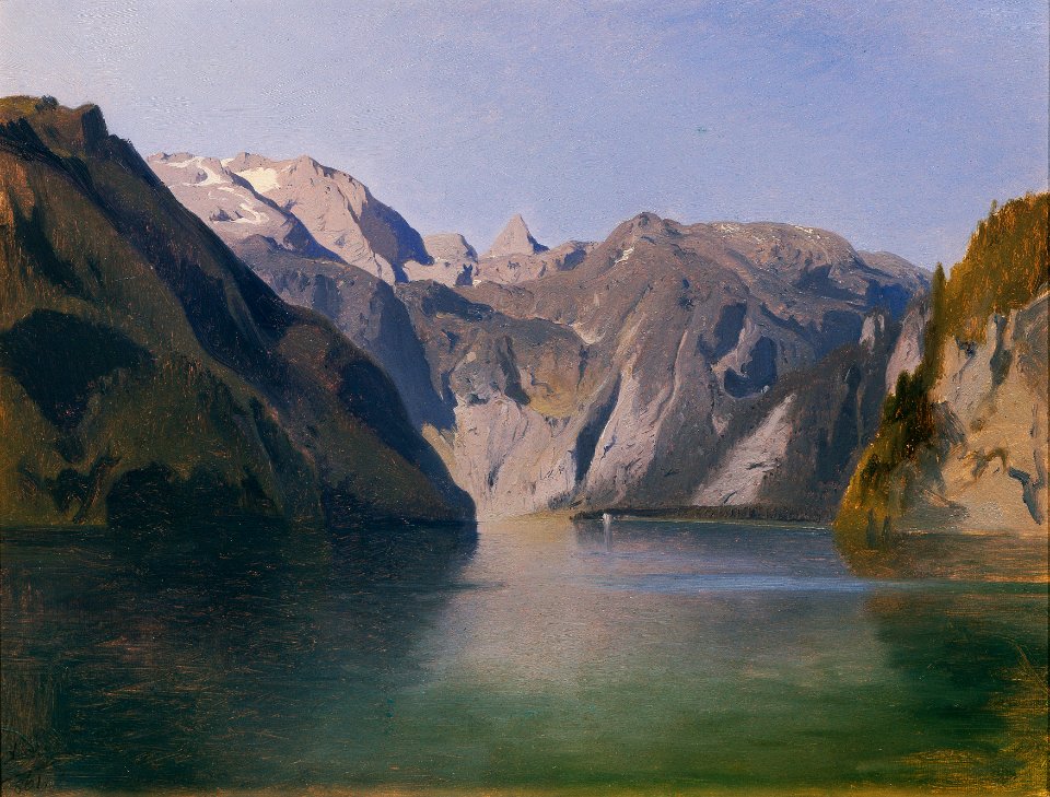 August Schaeffer von Wienwald - Blick über den Königssee - 9546 - Österreichische Galerie Belvedere