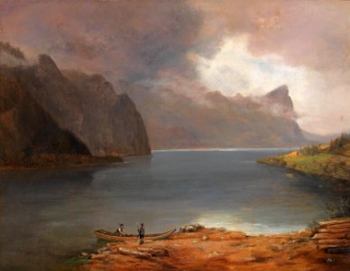 August Schaeffer von Wienwald Partie am Mondsee 1886