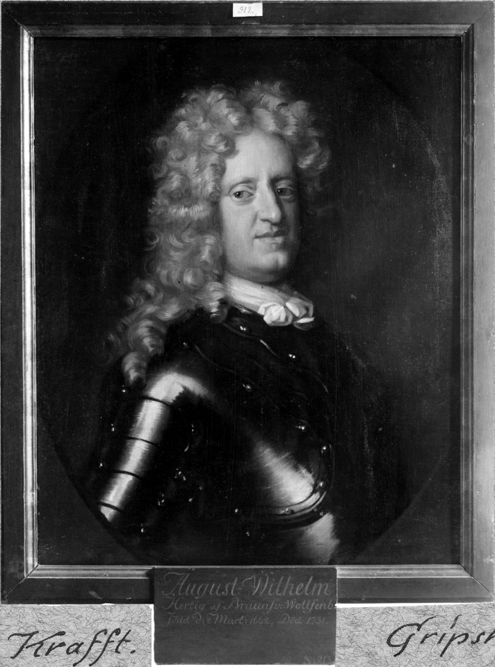 August Vilhelm, 1662-1731, hertig av Braunschweig-Wolfenbüttel (David von Krafft) - Nationalmuseum - 15582