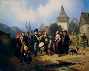 August von Rentzell - Der Dorftrommler - 1394 - Österreichische Galerie Belvedere