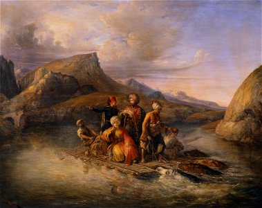 August Theodor Schöfft - Überfahrt über den Tigris - 7781 - Kunsthistorisches Museum