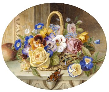 Augusta Innes Withers A basket of flowers