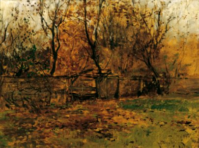 August von Pettenkofen - Der Garten des Malers Franz von Lenbach in München - 1877 - Österreichische Galerie Belvedere