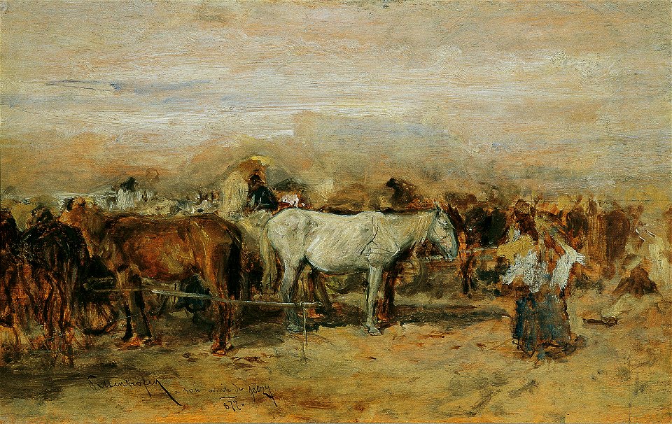 August von Pettenkofen - Pferdemarkt in Szolnok II - 4705 - Österreichische Galerie Belvedere