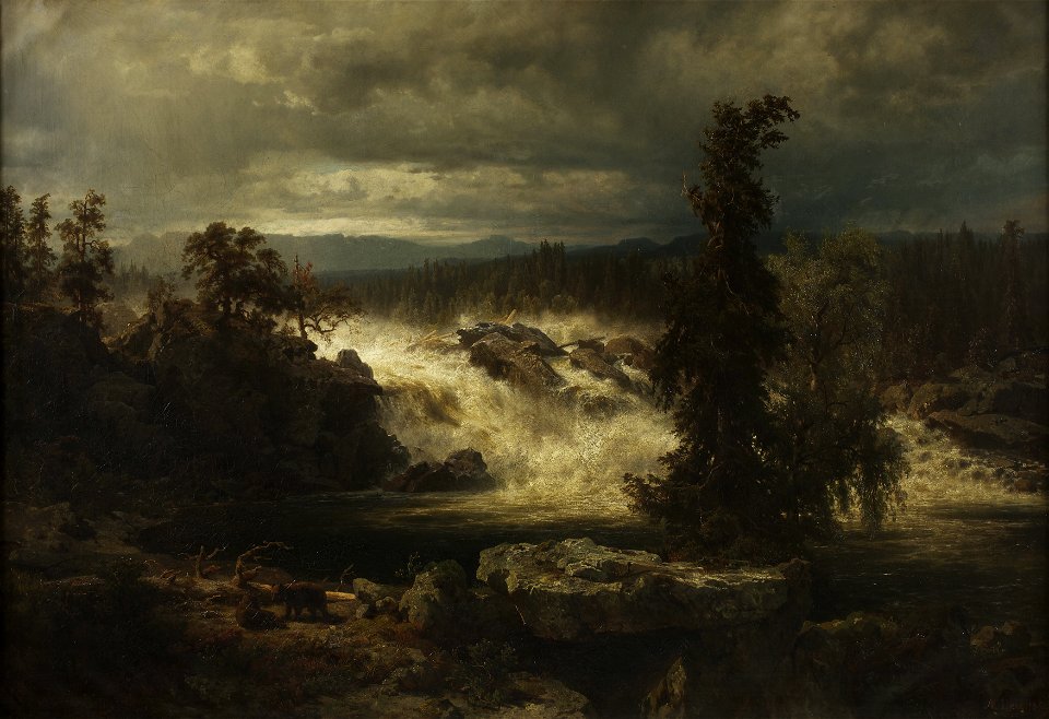 August Wilhelm Leu - Die Labrofälle bei Kongsberg in Norwegen - 24 - Österreichische Galerie Belvedere