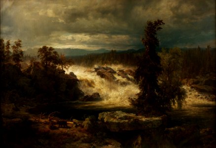 August Wilhelm Leu - Die Labrofälle bei Kongsberg in Norwegen - 24 - Österreichische Galerie Belvedere