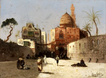 August Wilhelm Sohn Orientalische Straßenszene 1885