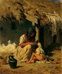 August von Pettenkofen - Ungarische Dorfidylle - 377 - Österreichische Galerie Belvedere