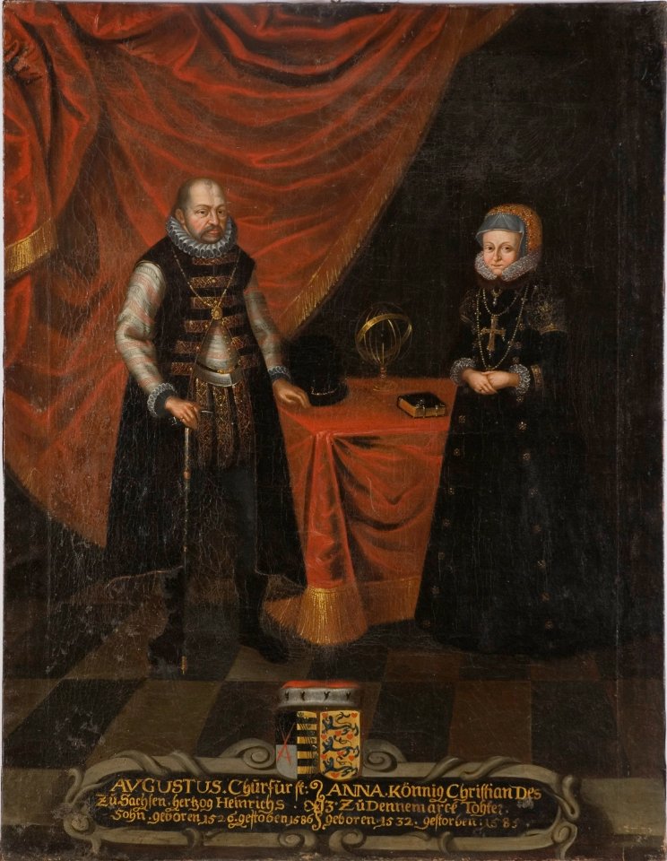 August, 1526-1586, kurfurste av Sachsen, Anna, 1532-1585, prinsessa av Danmark - Nationalmuseum - 15981