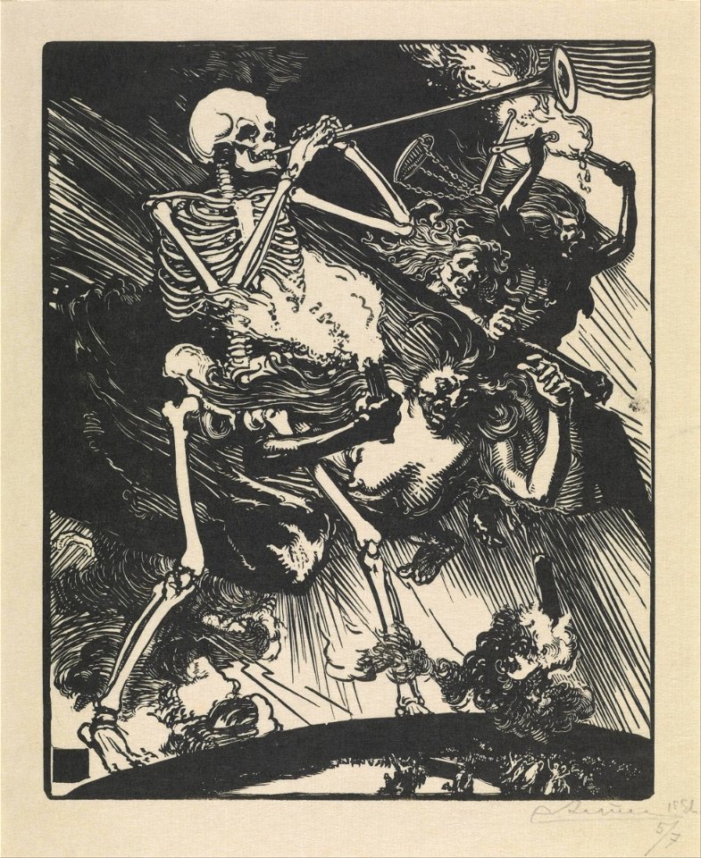 Auguste Louis Lepère - Death and Passions Descend upon the World - Google Art Project
