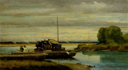 Auguste Bachelin Bateau sur la Thièle