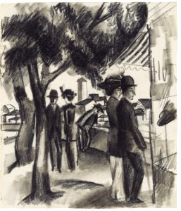 August-Macke-Spaziergaenger-unter-Baeume