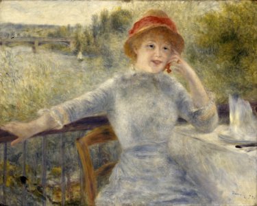 Auguste Renoir - Alphonsine Fournaise - Google Art Project. Free illustration for personal and commercial use.