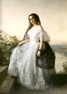 Auguste François Biard - Retrato de mulher