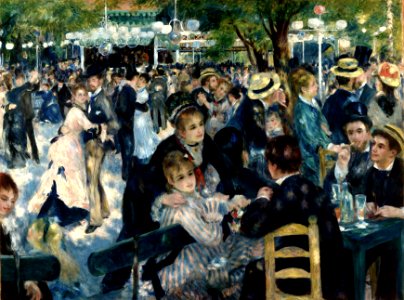Auguste Renoir - Dance at Le Moulin de la Galette - Musée d'Orsay RF 2739 (derivative work - AutoContrast edit in LCH space)