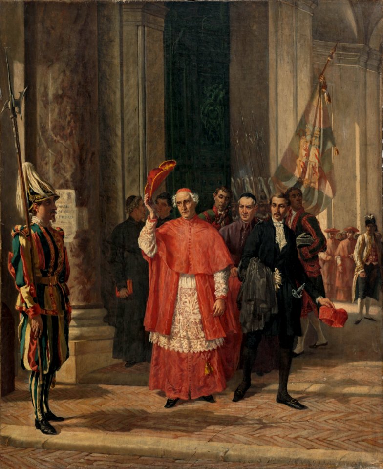 Auguste Dutuit - Cardinaux sortant du Vatican par la porte des Suisses, après une audience du Saint-Père - PDUT1705 - Musée des Beaux-Arts de la ville de Paris