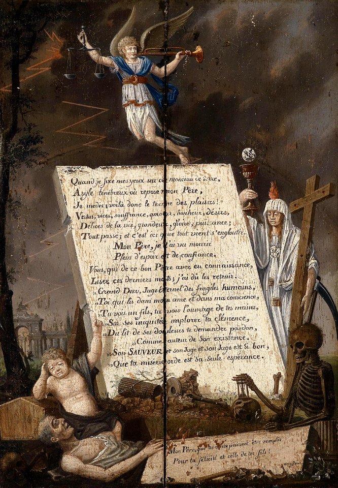 Auguste Joron Allegorie eines Sterbenden mit Gebet