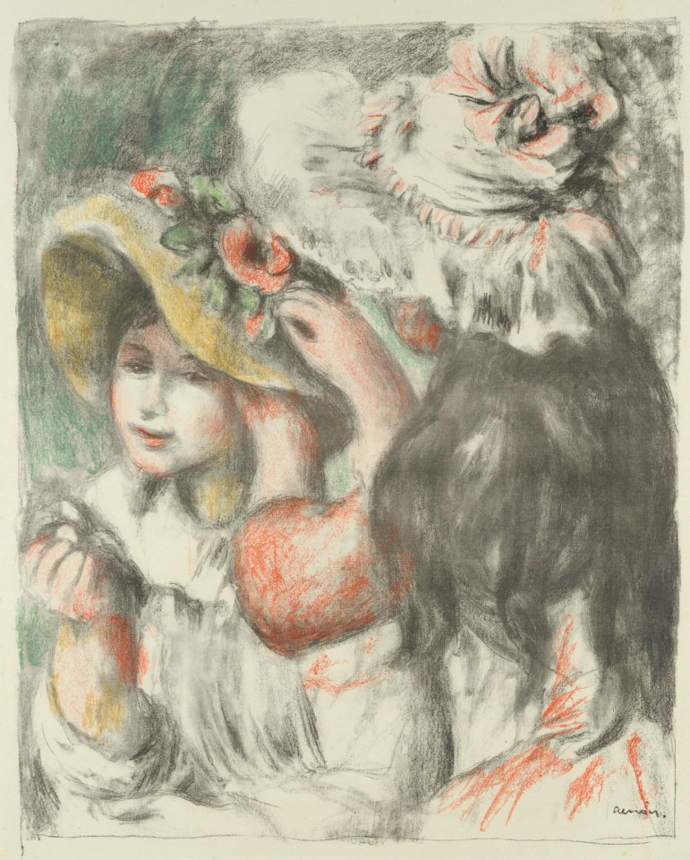 Auguste Renoir Pinning on the Hat Thielska 340
