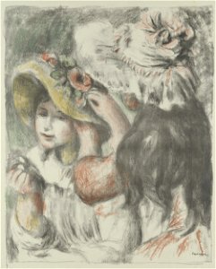 Auguste Renoir Pinning on the Hat Thielska 340