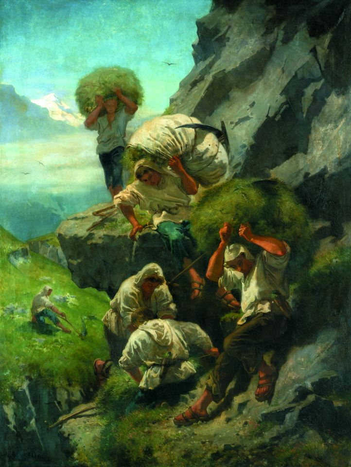 Auguste Bachelin, Faucheurs des Alpes, non daté (1863-1864)