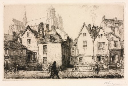 Auguste Louis Lepère (French, 1849-1918), Ed. Sagot Editeur-Paris (embossed) - Old Houses at Amiens - 2007.290 - Cleveland Museum of Art