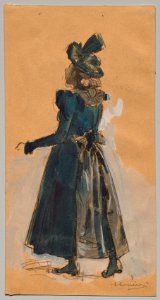 Auguste Louis Lepère (French, 1849-1918) - Study for the woodcut 'Bassin des Tuileries' - 2019.66 - Cleveland Museum of Art